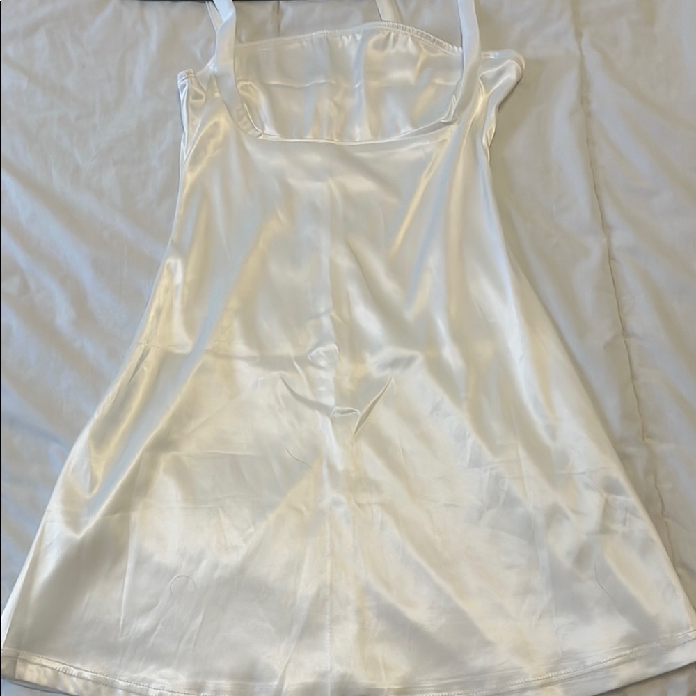 Bridal White Satin slip Dress